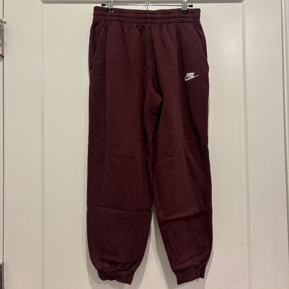 Nike Sportswear Phoenix Fleece High Waisted Jogger Sweatpants Burgundy XL